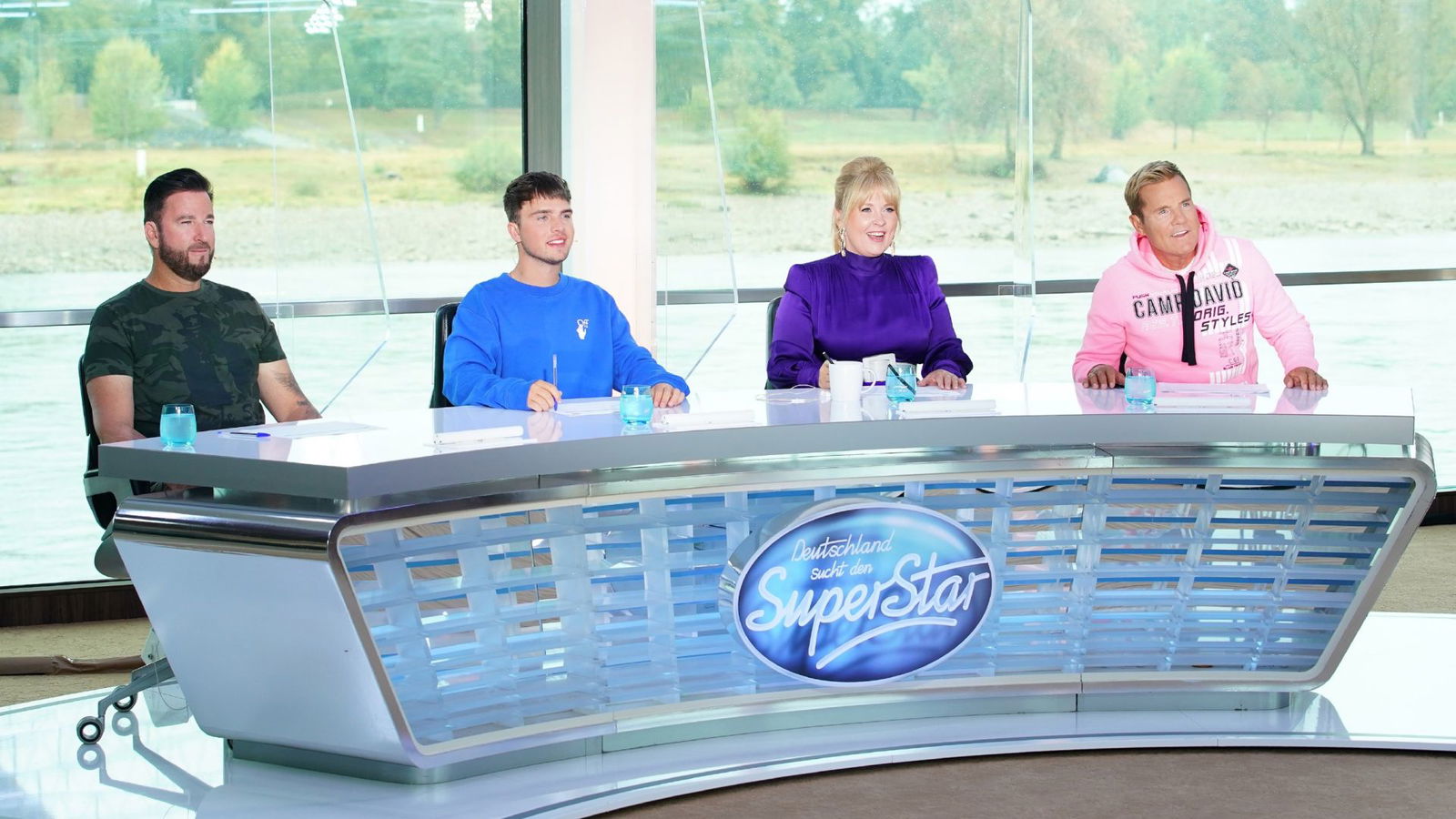 Die DSDS-Jury (v.l.) Michael Wendler, Mike Singer, Maite Kelly und Dieter Bohlen