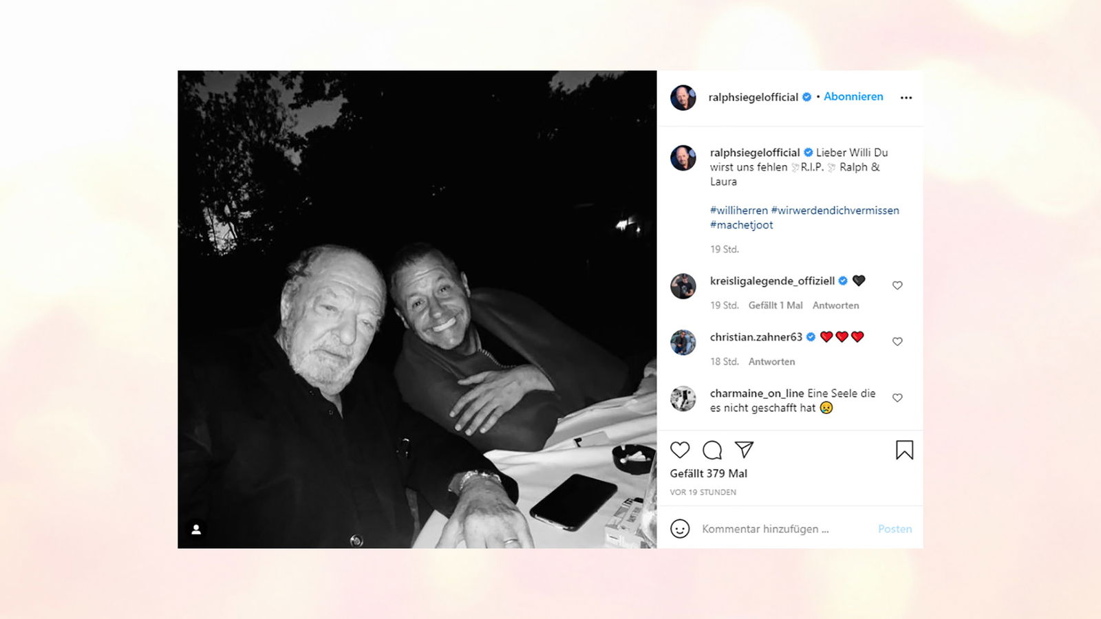 Reaktionen auf den Tod von Willi Herren