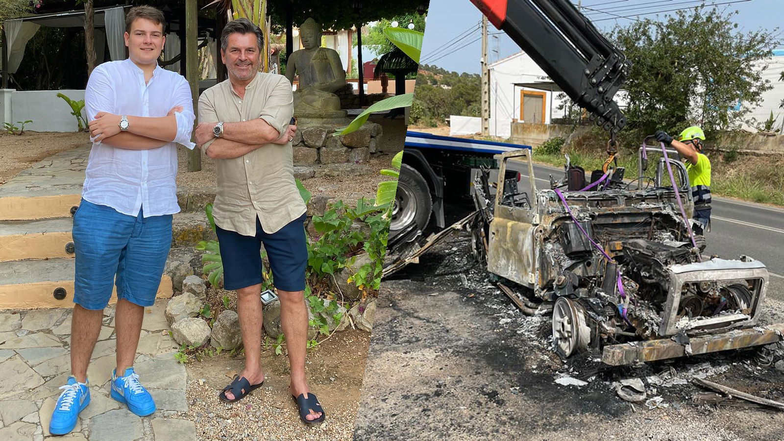 Thomas Anders mit seinem Sohn auf Ibiza