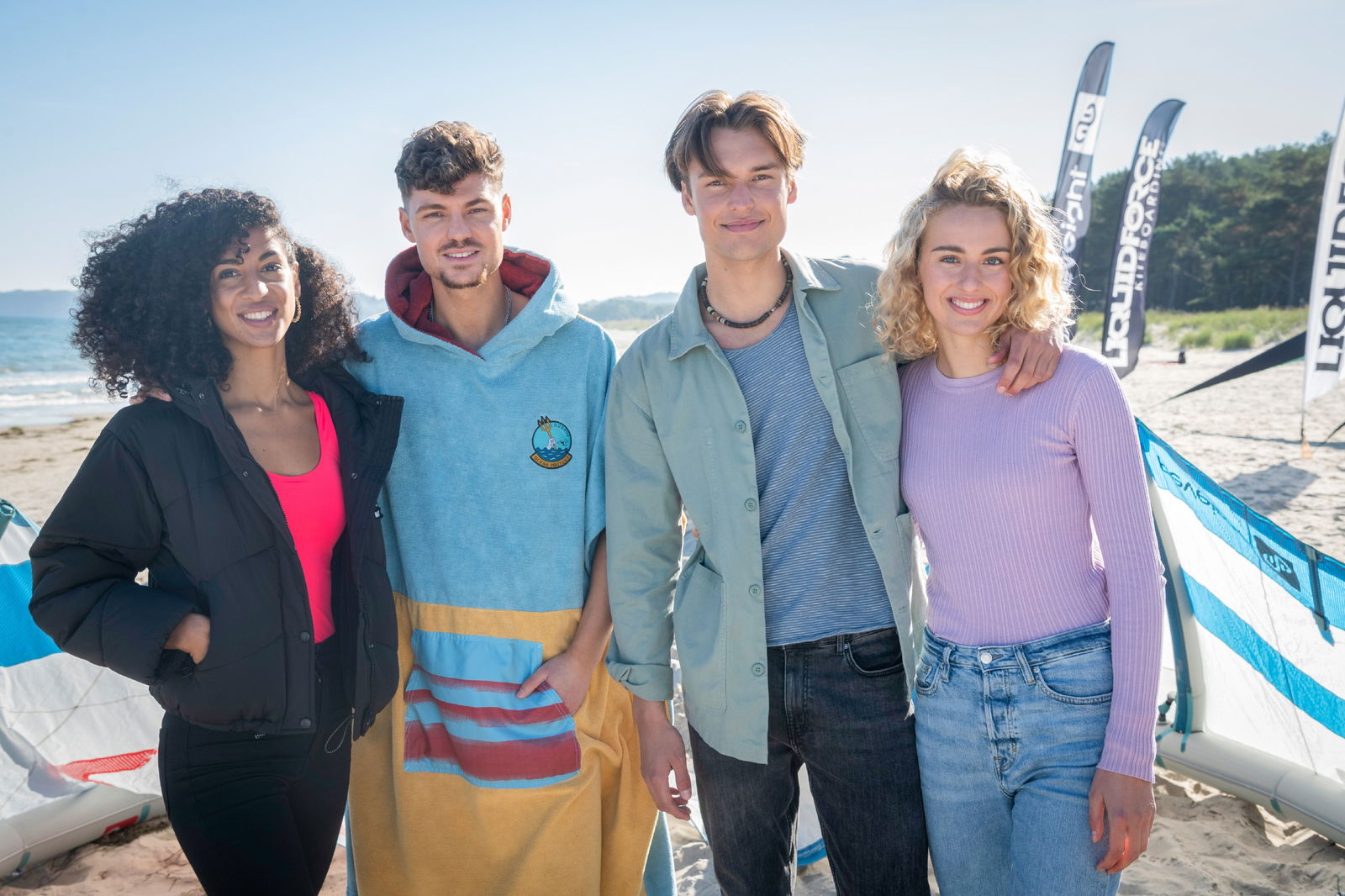 V.l.: Almila Eloglu (Carmela Bonomi), Linus (Karsten Walter), Noah Ruland (Arne-Carlos Böttcher), Lena Bierhenke (Amelie Arndt)