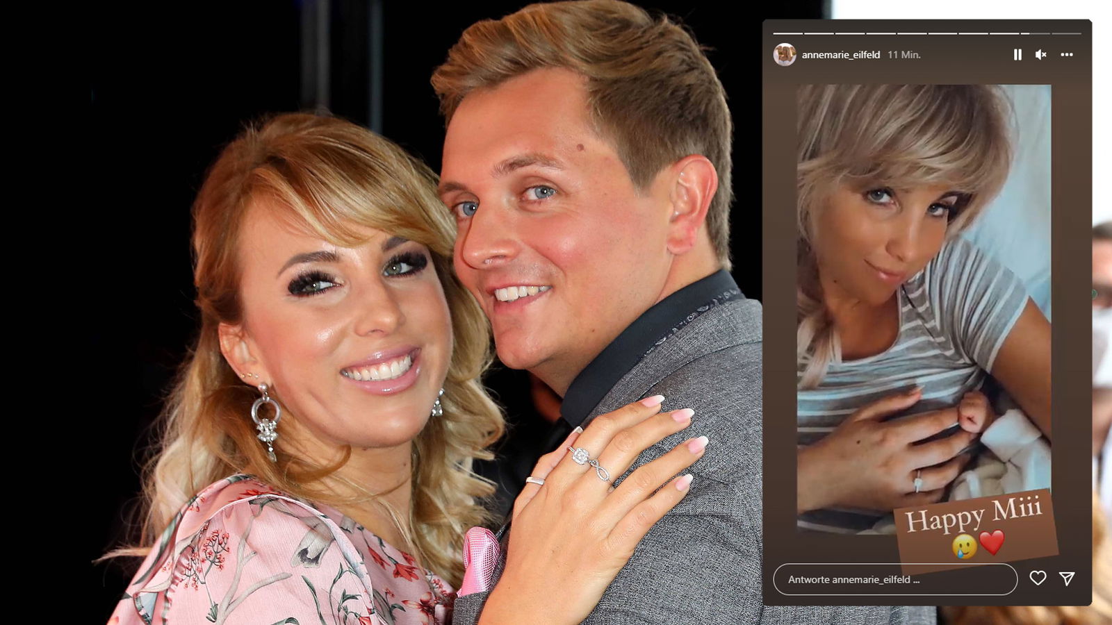 Annamarie Eilfeld und ihr Verlobter Tim Sandt und die Instagram-Story vom 30.08.22