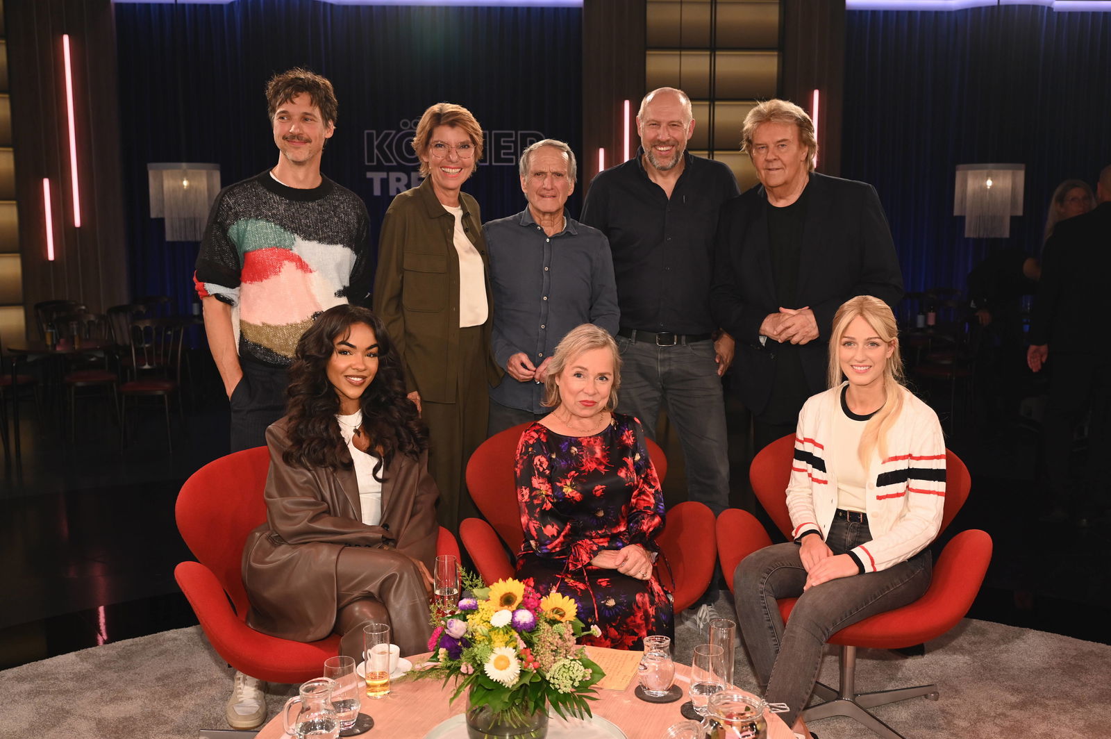 Florian David Fitz, Bettina Böttinger, Wolfgang Overath, Sven Pistor, Howard Carpendale, Alicia Awa, Christine Urspruch und Marie Hoffmann zu Gast in der WDR Talkshow Kölner Treff