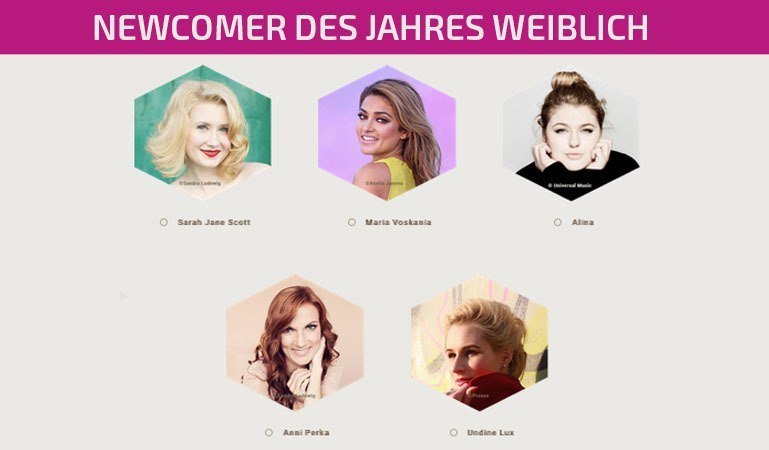 Schlagervoting - Newcomer weiblich 800x450